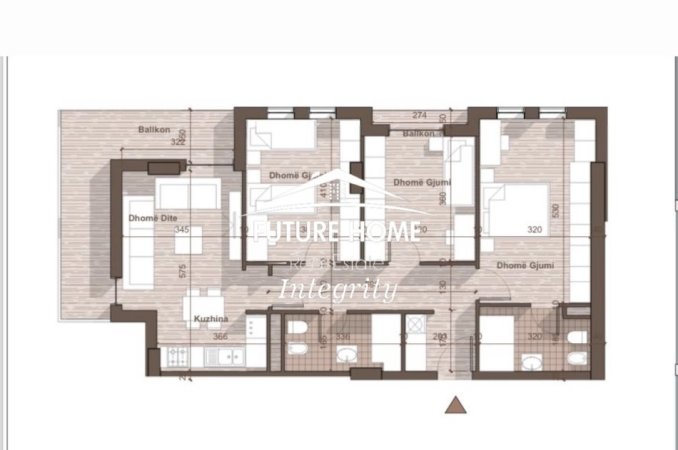 Tirane, shitet apartament 3+1 Kati 3, 133 m² 126.000 € (Kompleksi Univers City)