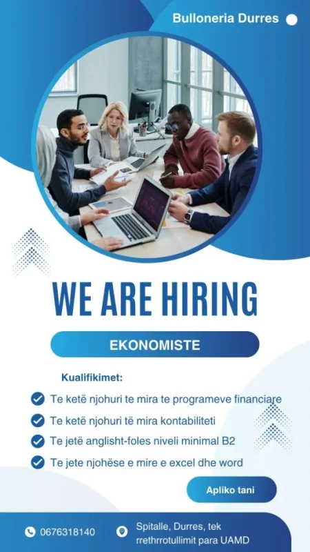 Durres, ofroj Vend Pune - EKONOMISTE