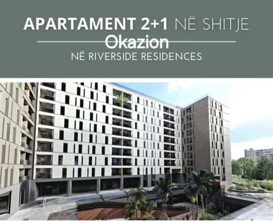 Tirane, shitet apartament 2+1 Kati 5, 114 m² 160.000 € (Riverside Residence)