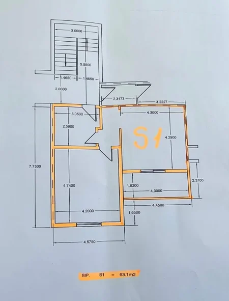 Tirane, shitet apartament 1+1 Kati 2, 63 m² 136.000 € (Rruga Elbasanit)