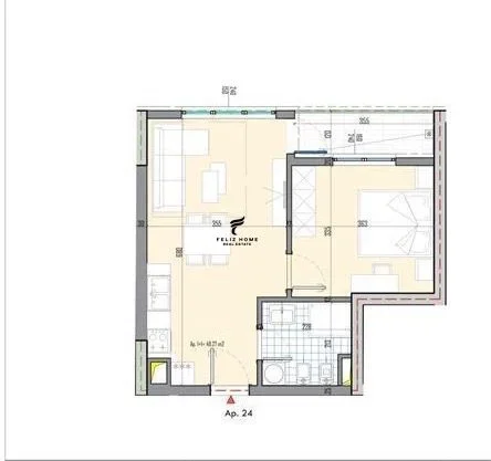 Tirane, shitet apartament 1+1+Ballkon Kati 4, 56 m² 67.000 € (UNIVERS CITY)