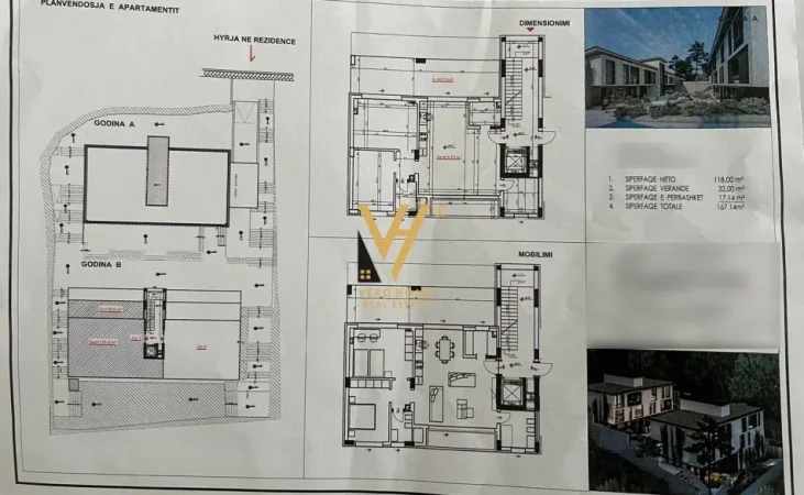 Tirane, shitet apartament 3+1+Ballkon Kati 0, 167 m² 332.335 € (SAUK I RI)