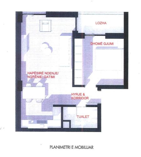 Tirane, shitet apartament 1+1+BLK Kati 2, 86.4 m² 90.720 Euro (Porcelan)