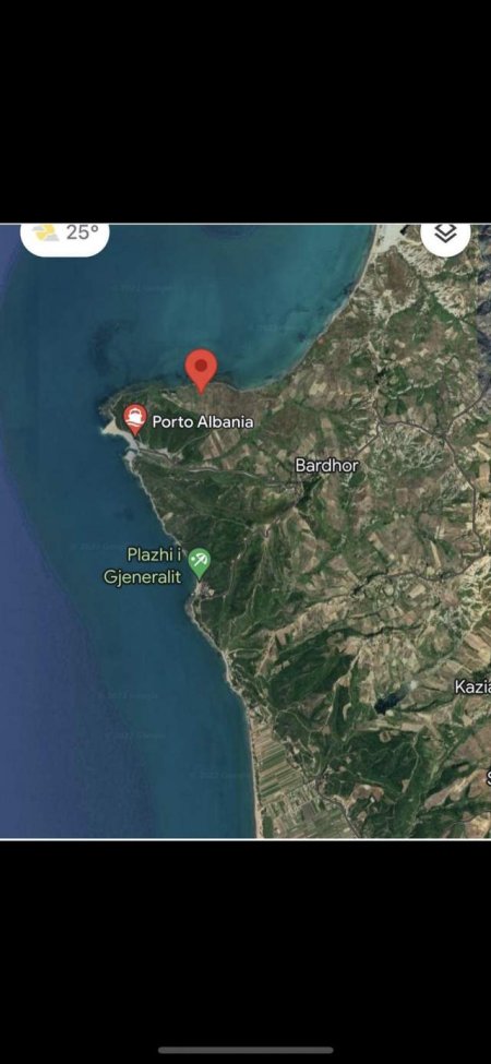 Plazhi i Gjeneralit, shes toke ne bregdet 4.000 m² 55 Euro/m2