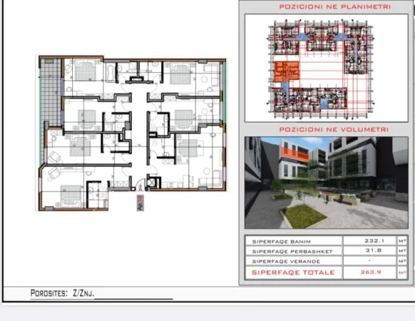 Tirane, shiten 7 garsoniere Kati 4, 263 m² (SHKOZE UNAZA E MADHE)