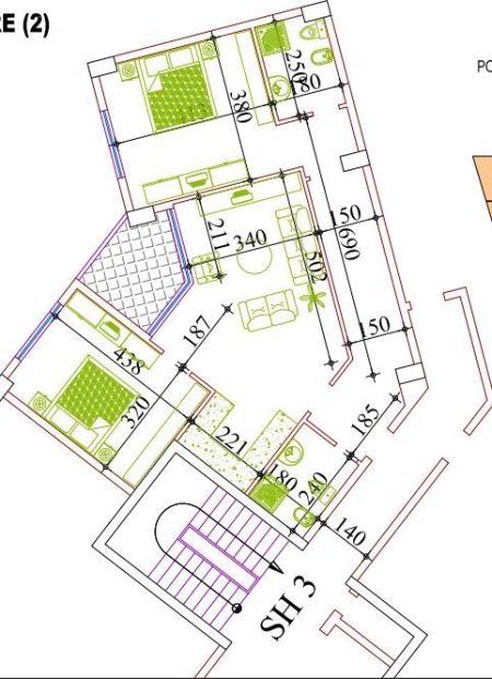 Tirane, shitet apartament 2+1 Kati 9, 104 m² 124.950 € 