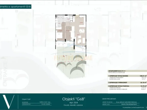 Dhermi - Palase, shitet apartament 2+1+Ballkon Kati 0, 100 m² 433.000 € (GREEN COAST 2)