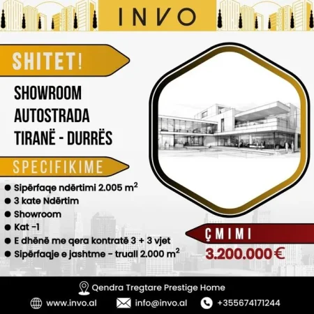 Tirane, shitet ambjent biznesi, 2.010 m² 3.200.000 € (Vore)