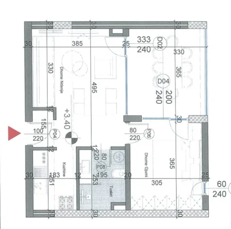 Durres, shitet apartament 1+1 Kati 2, 70 m² 155.000 € (Hamallaj)