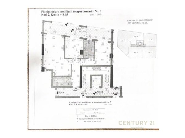 Tirane, shitet apartament duplex 2+1+Ballkon Kati 2, 107 m² 137.600 € (Rruga e dibres)