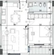 Tirane, shitet apartament 1+1+Ballkon Kati 4, 69 m² 65.000 € (PASKUQAN)