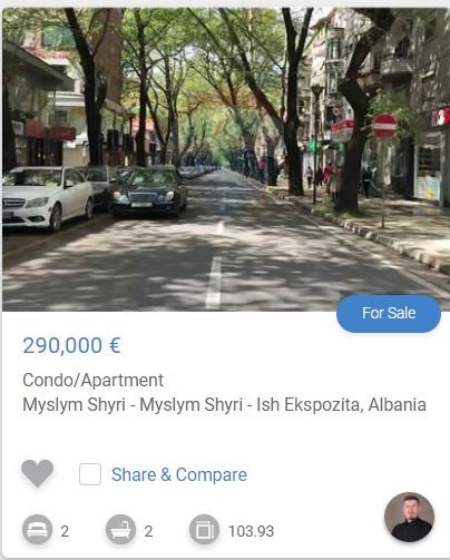 Tirane, shitet apartament 2+1 Kati 4, 104 m² 290.000 € (MYSLYM SHYRI)
