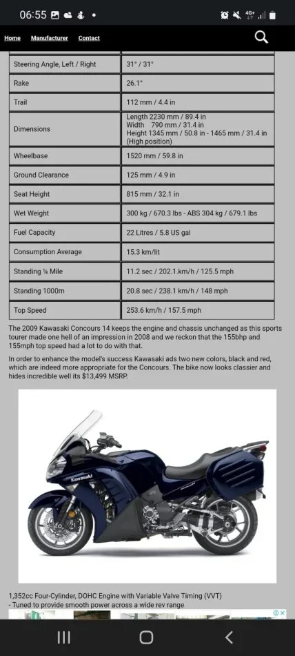 Durres, shitet Tourer KAWASAKI GTR 1400 , jeshile 53.000 km 6.800 €