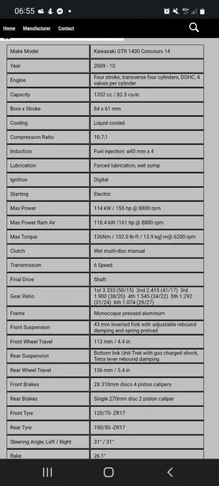 Durres, shitet Tourer KAWASAKI GTR 1400 , jeshile 53.000 km 6.800 €