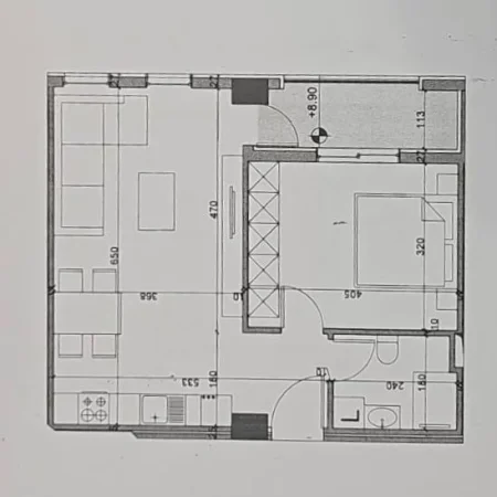 Tirane, shitet apartament 1+1 (ne faze perfundimtare) Kati 2, 66.8 m² - 144,000 EUR Kompleksi Novus (Rr.Karl Gega)