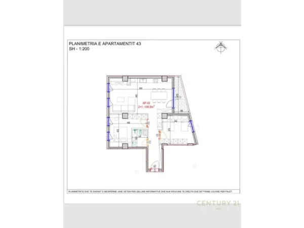 Tirane, shes apartament 2+1+Aneks+Ballkon Kati 6, 127 m² 201.838 € (Don Bosko Tirana, Albania)