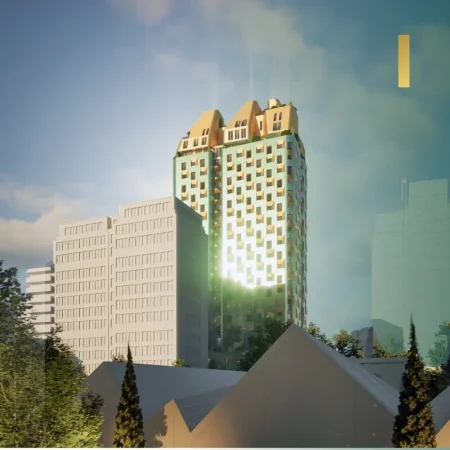 Tirane, shitet apartament 1+1 Kati 16, 67 m² (Tek 9-katshet, Qender)