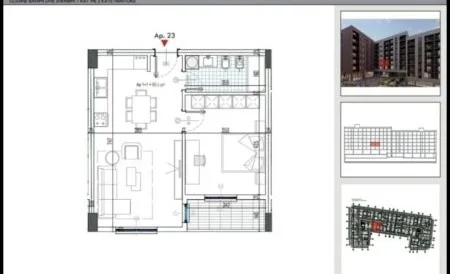 Tirane, shes apartament 1+1+Ballkon Kati 4, 70 m² 65.000 € (paskuqan)