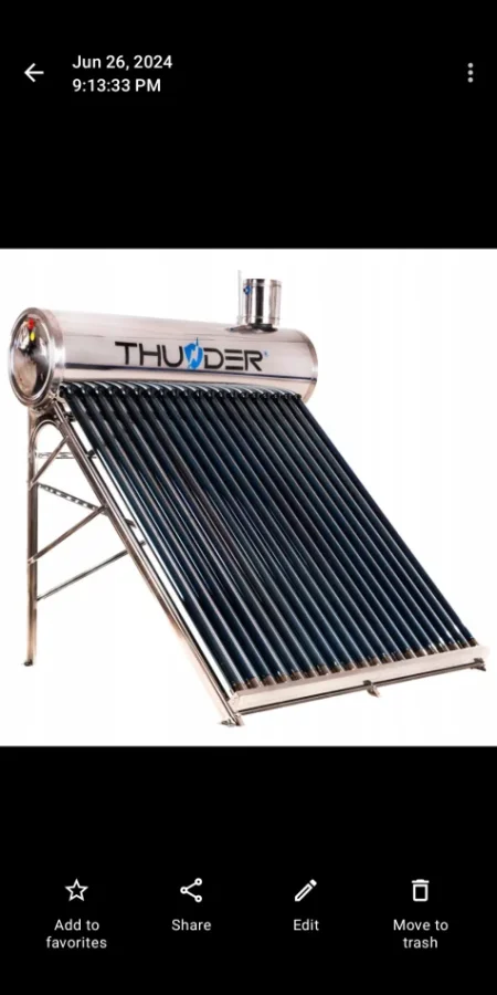 Lezhe Shengjin, panel diellor Panel solar me tuba vakumi