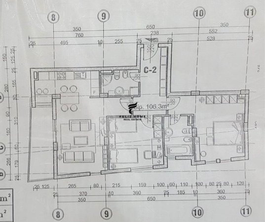 Tirane, jepet me qera apartament 2+1+Ballkon Kati 4, 123 m² 450 € (YZBERISHT)