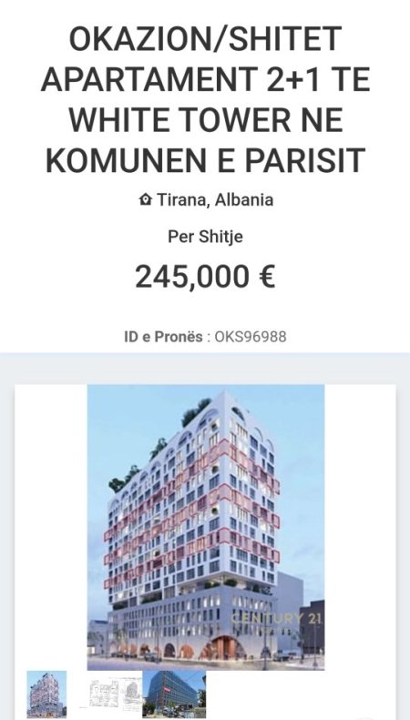 Tirane, shitet apartament Kati 3, 120 m² 245.000 € 