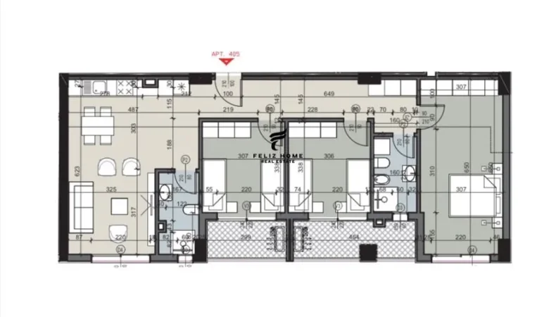 Tirane, shitet apartament 3+1+Ballkon Kati 4, 138 m² 315.000 € (SELITE)