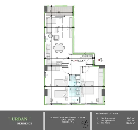 Tirane, Apartament 2+1 per shitje (Paskuqan)