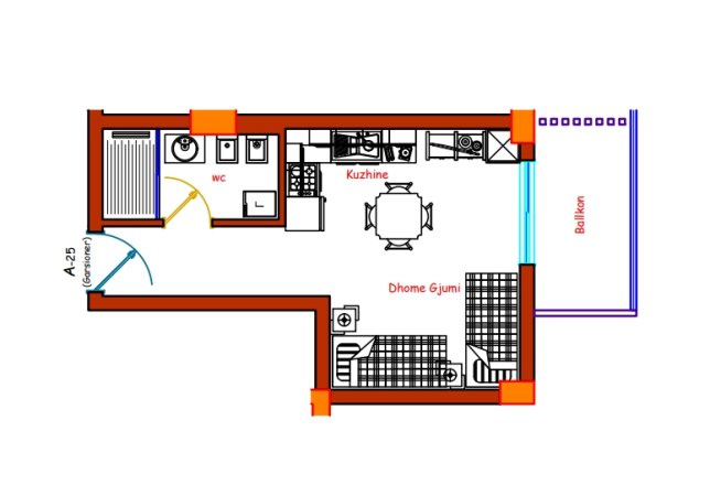 Vlore, shitet garsonier Kati 4, 43 m² 73.600 € (Lagjja Pavarësia, Bulevardi Ismail Qemali)
