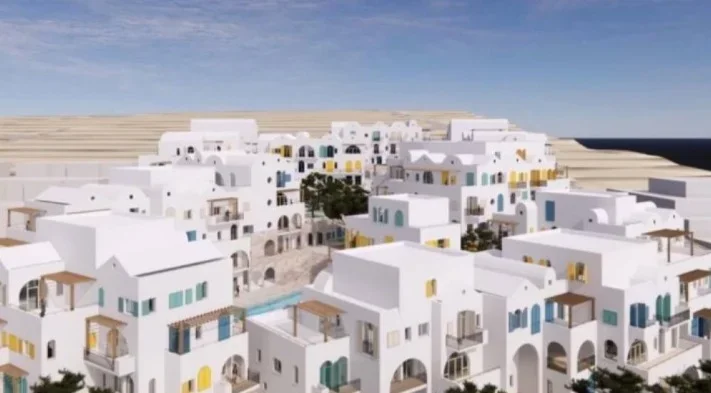 Dhermi - Palase, shitet apartament 2+1+Ballkon Kati 0, 109 m² 270.000 € (Santorini Residence 2)