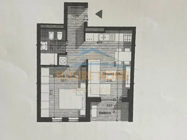 Tirane, shitet apartament 1+1 Kati 4, 57 m² 60.000 € (QTU)