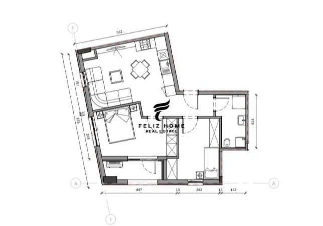 Tirane, shitet apartament 2+1 Kati 4, 75 m² 105.000 € (Ali Demi)
