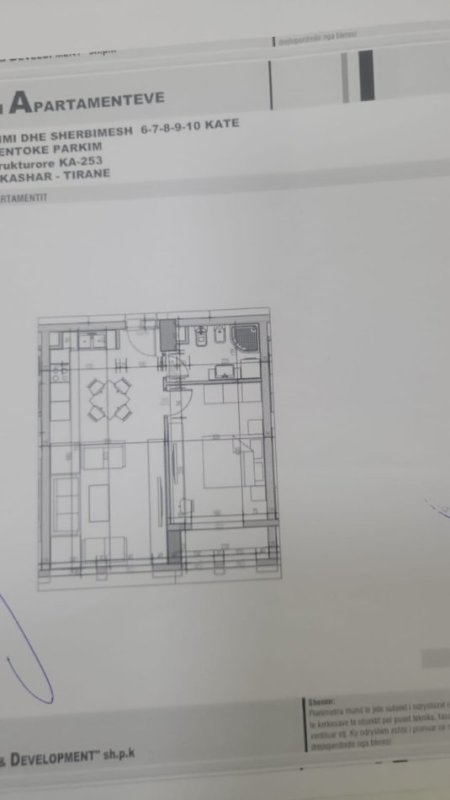 Tirane, shitet apartament 1+1 Kati 2, 55 m² 79.000 € (Unaza e Re)