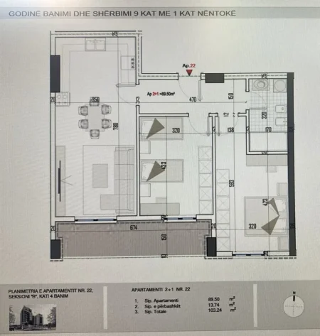 Shiten apartamente 2+1 dhe 1+1 ne Faze ndertimore te Unaza e Re e Paskuqanit