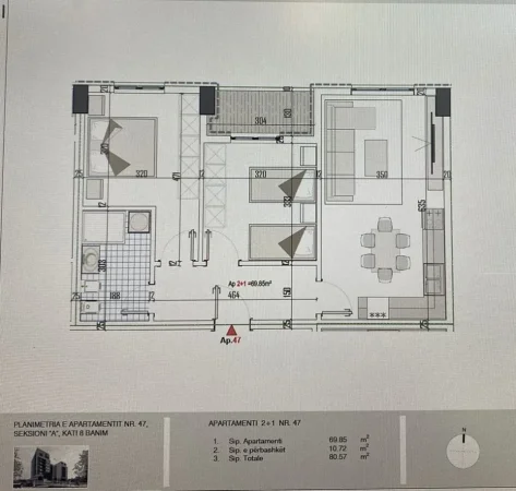 Shiten apartamente 2+1 dhe 1+1 ne Faze ndertimore te Unaza e Re e Paskuqanit