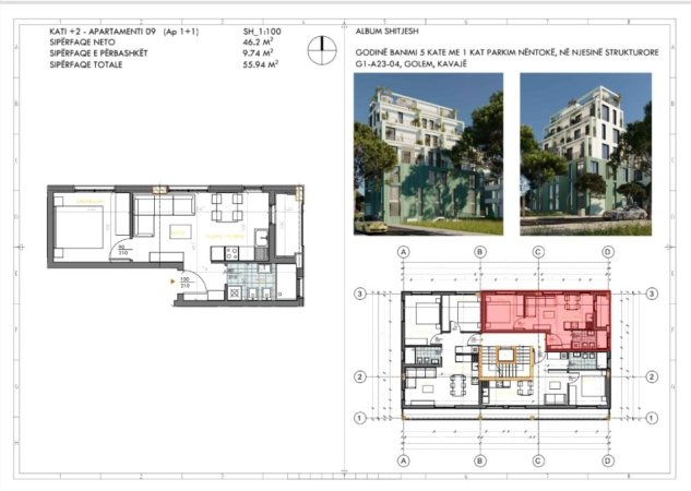 Durres, shitet apartament 1+1+Ballkon Kati 3, 51 m² 51.000 € (Golem, prane detit.)