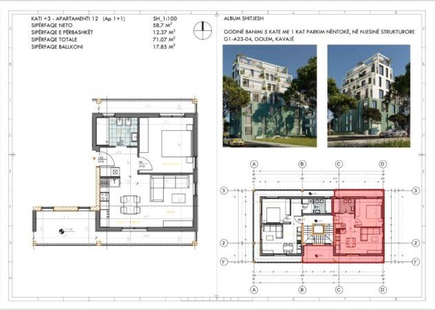 Durres, shitet apartament 1+1+Ballkon Kati 3, 51 m² 51.000 € (Golem, prane detit.)