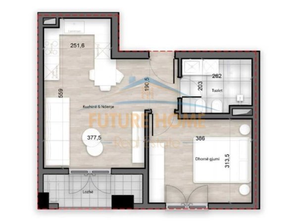 Tirane, shes 1+1+Aneks+Ballkon Kati 1, 62 m² 92.000 € (porcelan)