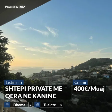 Vlore, jepet me qera shtepi 2+1+Ballkon Kati 0, 400 € (KANINE)