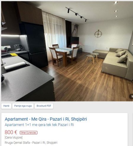 Tirane, jepet me qera 1+1 Kati 4, 79 m² 800 € (RRUGA QEMAL STAFA PAZAR I RI)