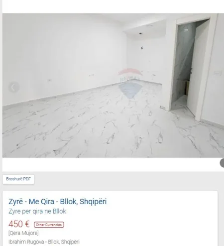 Tirane, jepet me qera zyre Kati 2, 30 m² 450 € (BLLOK)