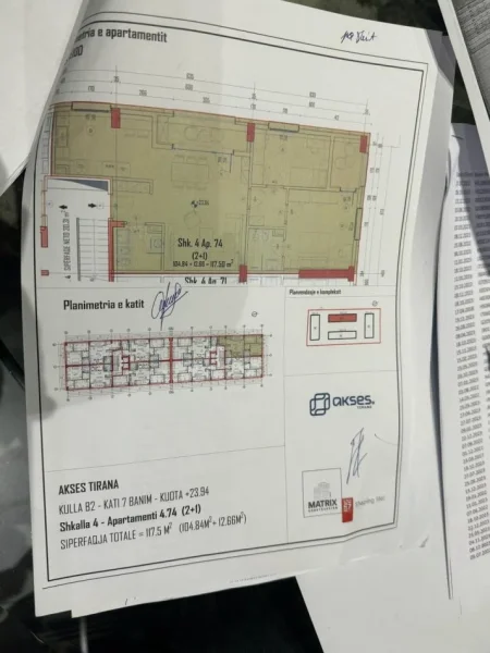 Tirane, shitet apartament 2+1 Kati 7, 117 m² 147.000 € (DOGANA TIRANE)