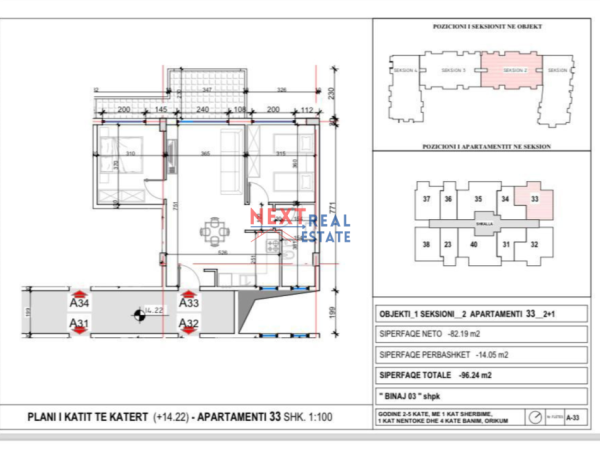 REZERVO PRONEN VETEM ME 500€! Vlore, shitet apartament 2+1+Ballkon Kati 4, 96 m² 105.864 € (ORIKUM)