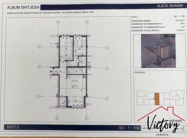 Tirane, shitet 2+1 Kati 2, 114 m² 205.000 € (Jordan Misja)
