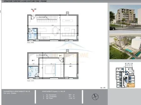 Durres, shitet apartament duplex 1+1 Kati 1, 96 m² 124.300 € (Golem, Shqiperia, AREA42976)