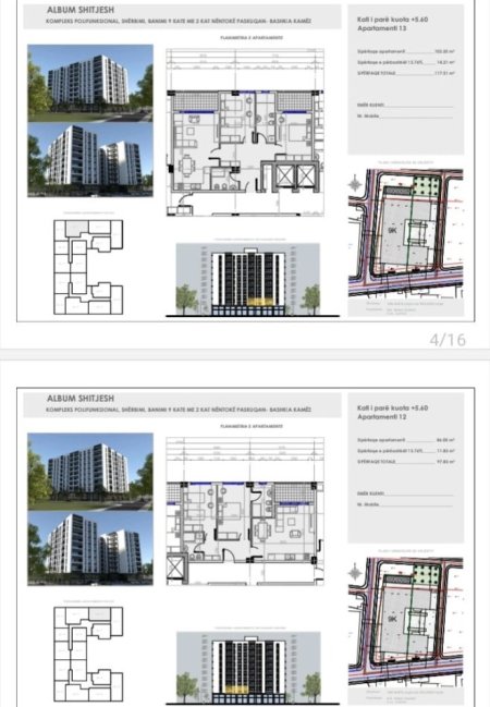 Shqiperi, shes apartament 2+1+Aneks+Ballkon Kati 6, 1.000 m² (Paskuqan)