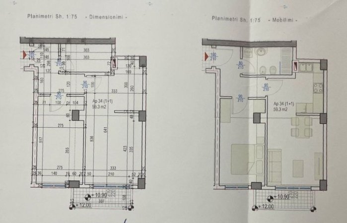 Tirane, jepet me qera apartament 1+1 Kati 4, 71 m² 212.700 € (Rruga e Kosovareve)