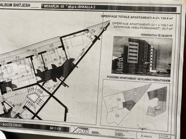 Tirane, shitet apartament 2+1+BLK Kati 8, 130 m² 110.000 Euro (Rruga Teodor Keko)