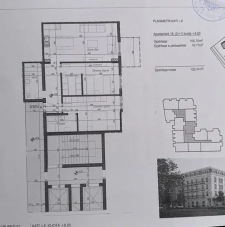 Tirane, shes apartament 2+1+Aneks+Ballkon Kati 2, 140 m² (Sauk i Vjeter)