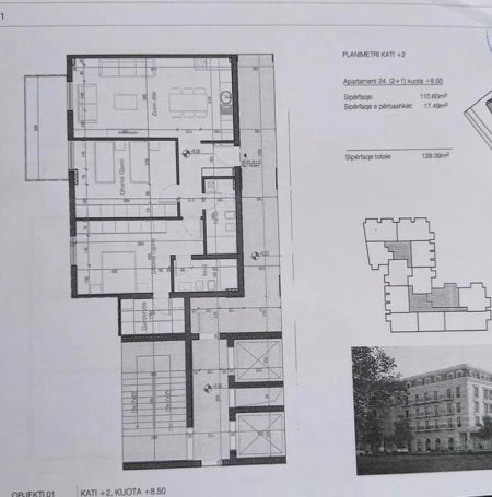 Tirane, shes apartament 2+1+Aneks+Ballkon Kati 2, 140 m² (Sauk i Vjeter)