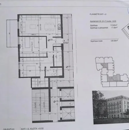 Tirane, shes apartament 2+1+Aneks+Ballkon Kati 2, 140 m² (Sauk i Vjeter)